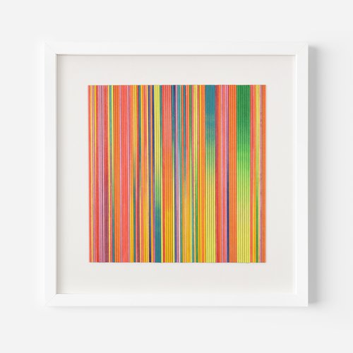Abstract Stripe Landscape Mixed media Collage by Amelia Coward