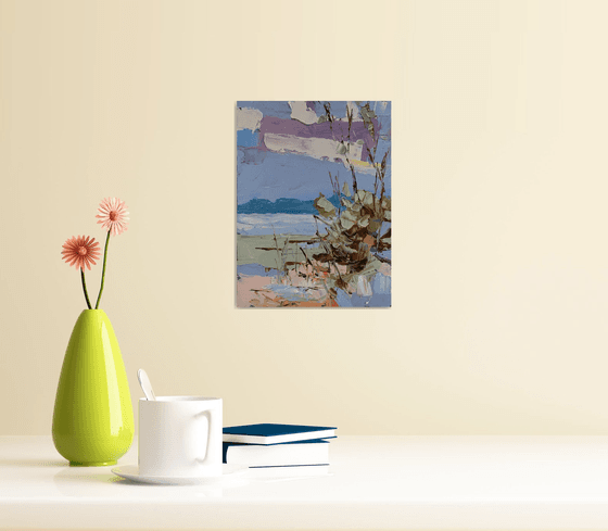 Seascape with a tree.