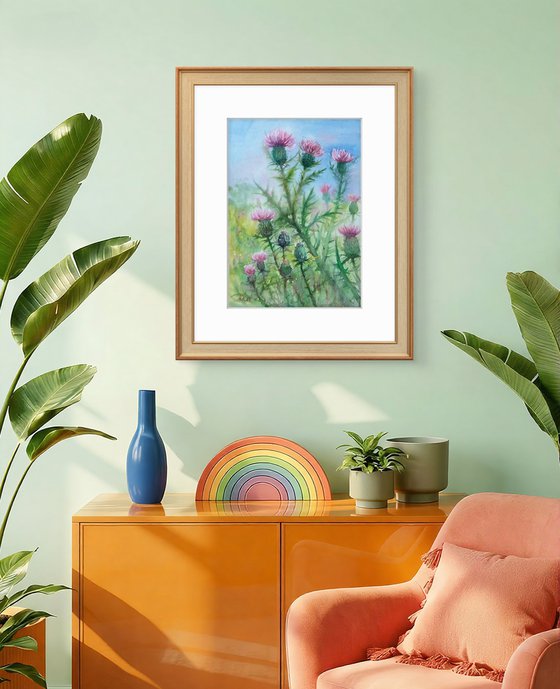 Scottish Thistle bush