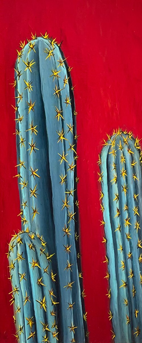 Fire cactus by Anastasiia Novitskaya
