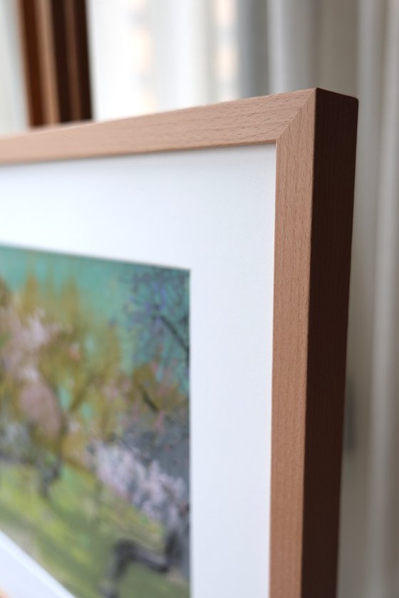 In a blossoming park