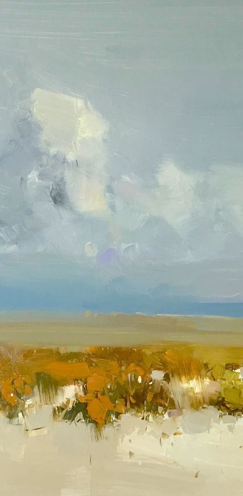 The Hill, Landscape oil painting, One of a kind, Signed, Handmade artwork, Ready to hang by Vahe Yeremyan