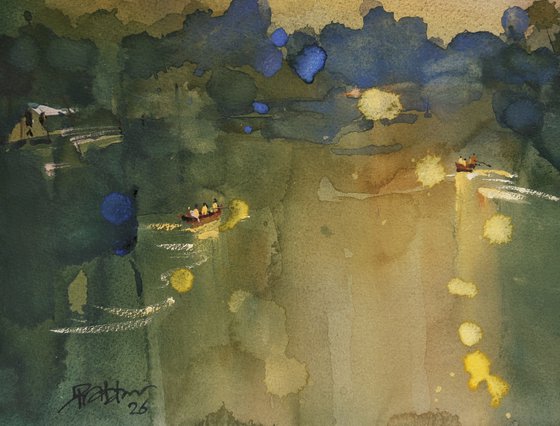 Boating in a mystical lake