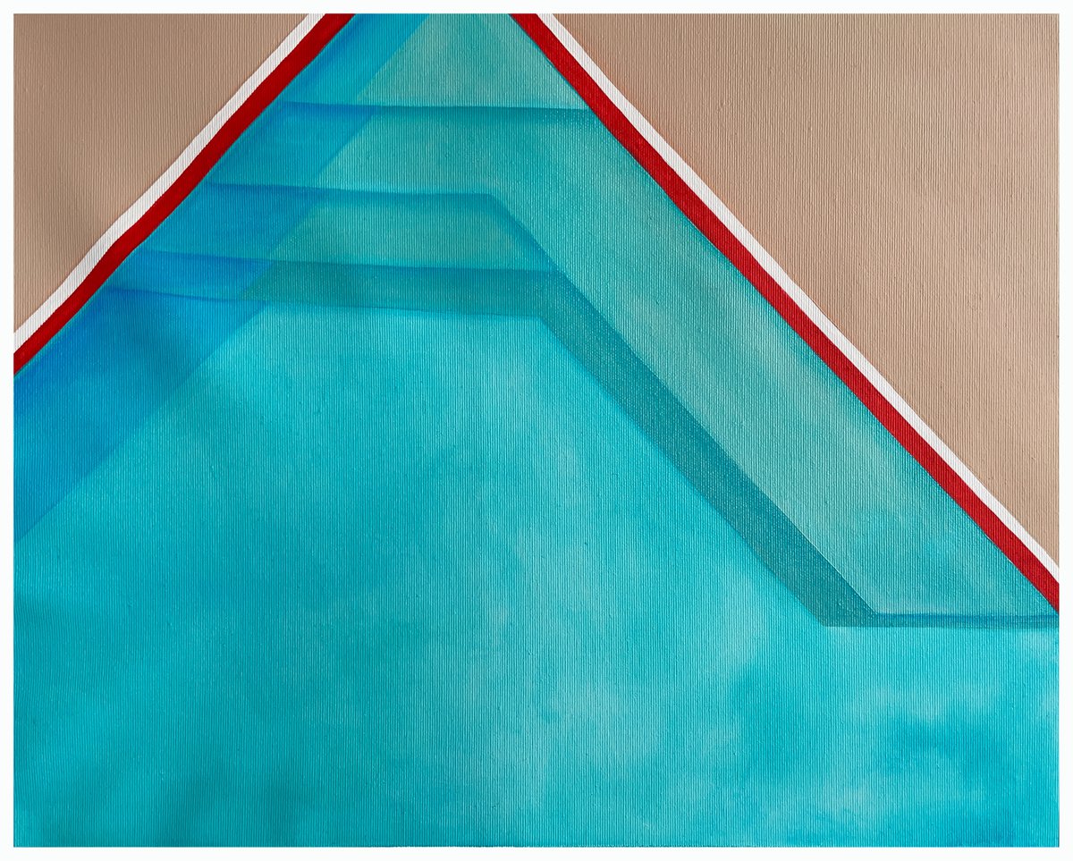 Swimming pool Abstract geometric SP4 by Elena Kurochko