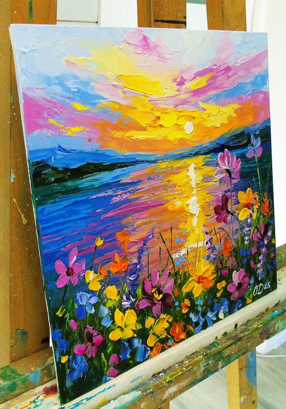 When the flowers shine in the sun