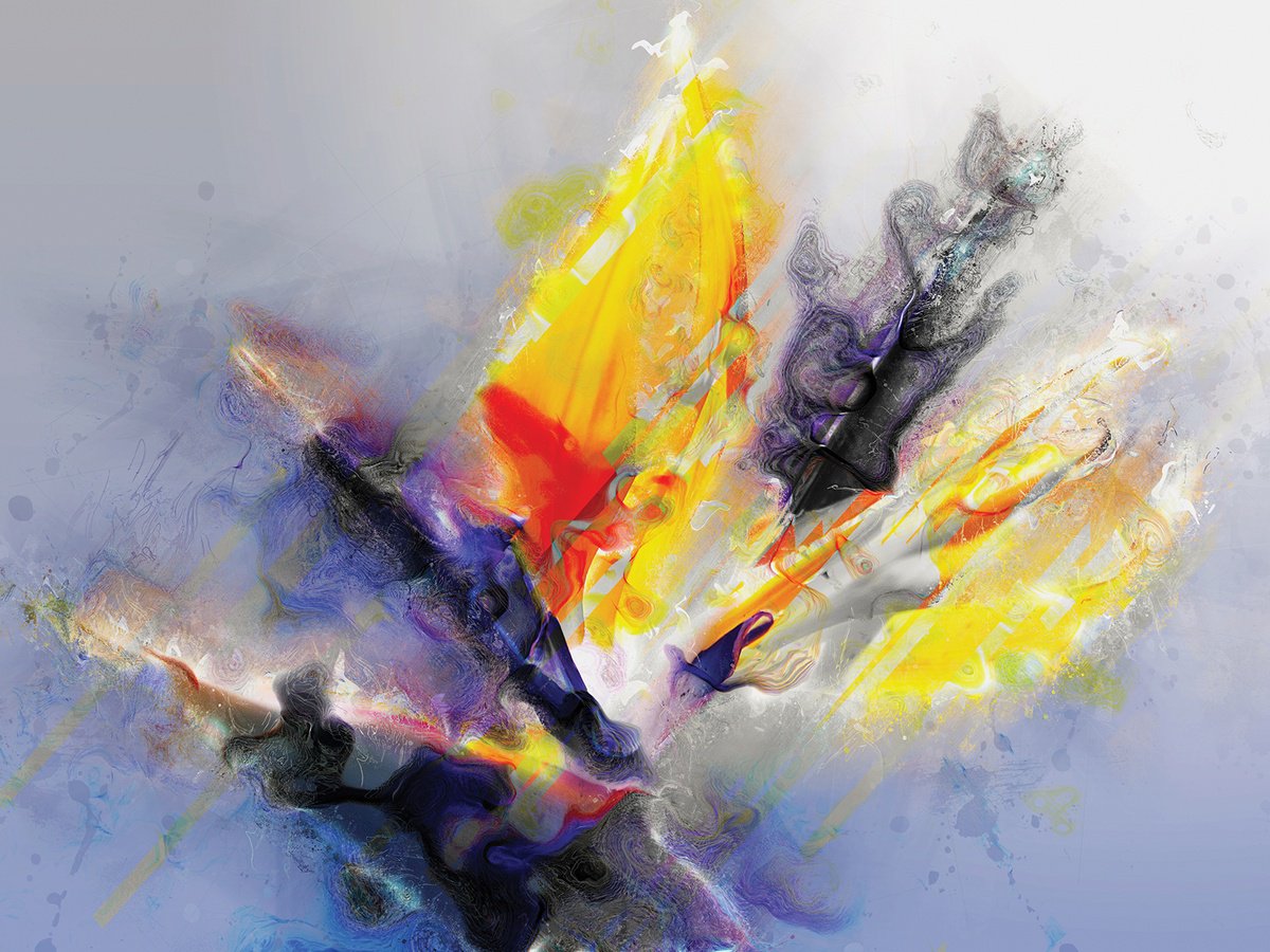 Abstract Botanical Print By Javier Diaz, 80 X 60, Ave Del Parai?so 3, Original Artwork