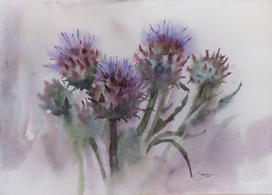 Artichoke flowers