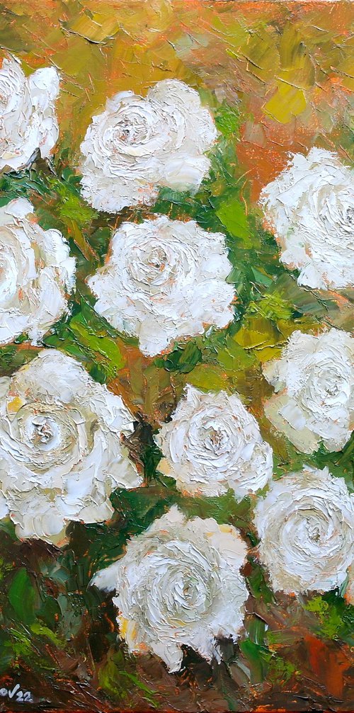 Wild White Roses by Juri Semjonov