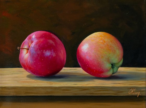 Two Apples. Still Life