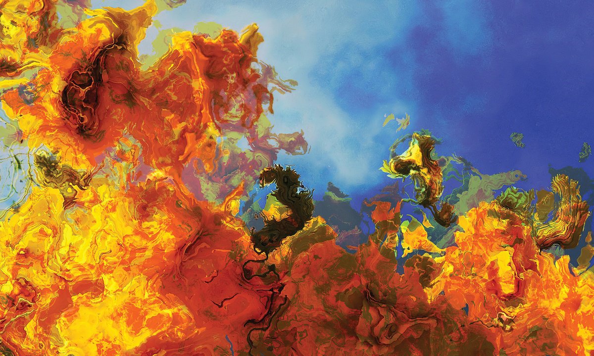 Abstract Botanical Print By Javier Diaz, 100 X 60, Campo De Girasoles, Original Artwork