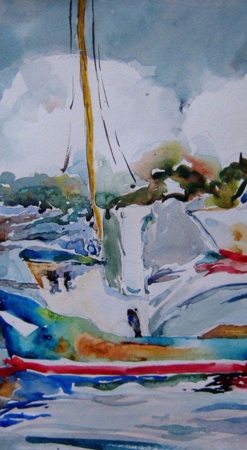 Lisbon Boats by Jelena Djokic