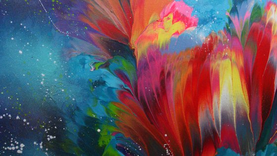"Amazing Flowers" VERY LARGE Abstract Painting