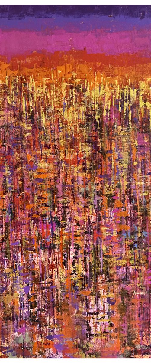 Golden Twilight_48"X72" by Avinash Pise
