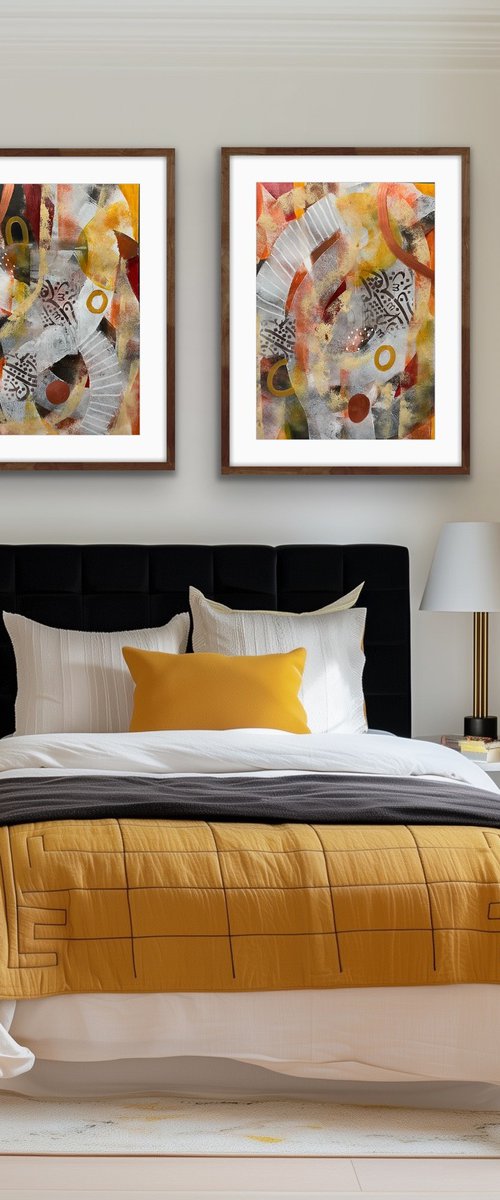 Visual Poetry II (Diptych) by Rashna Hackett