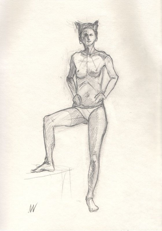 Sketch of Human body. Woman.40