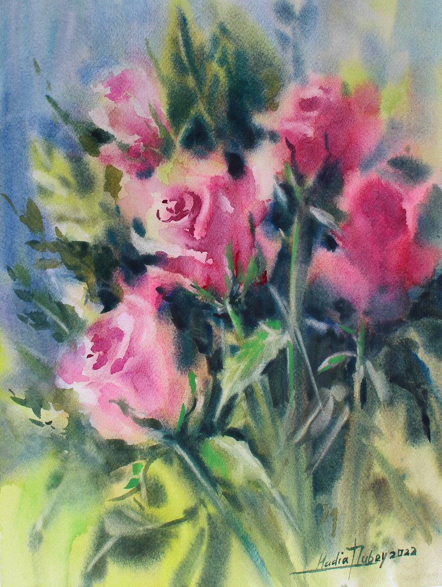 Roses- original artwork by Nadiia Dubei