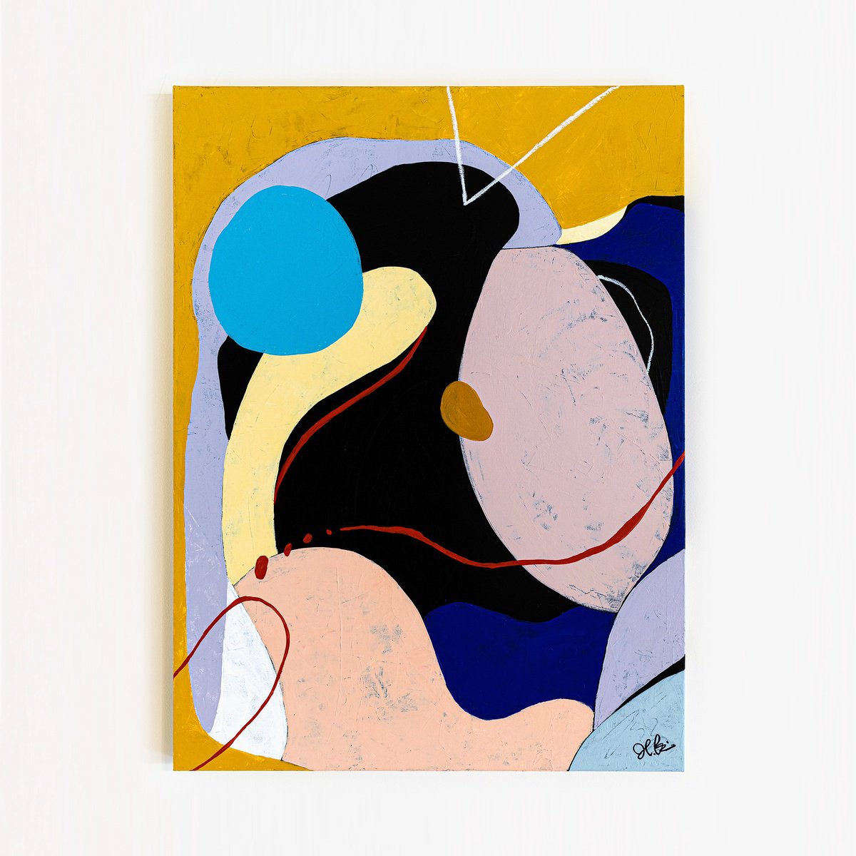 Abstract Acrylic Painting By Hyunah Kim, 30 X 40, Catalytic, Original Artwork