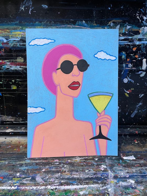 Madame with cocktail