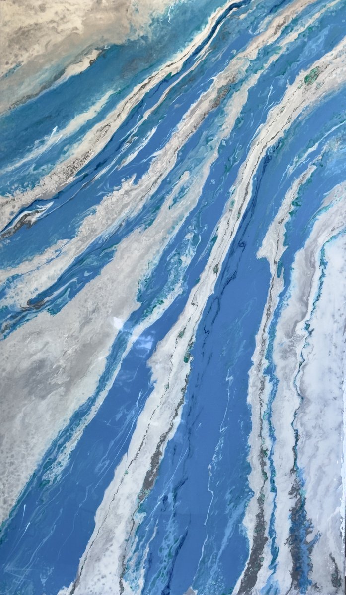 The Aviators Dreams- Sky Blue Cloud Abstract. By Kseniia Turik, 38 X 64, Artwork For Sale On Artfinder
