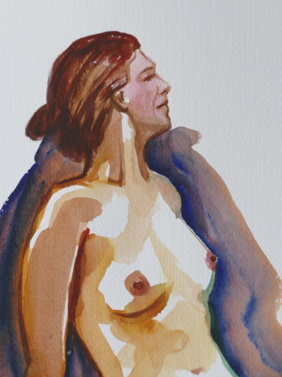 Seated female nude