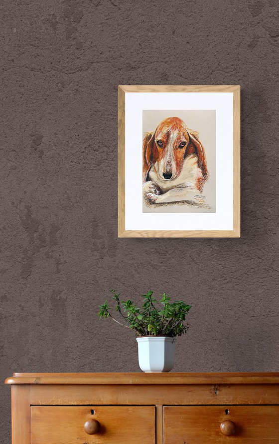 Dog I... Basset Hound /  ORIGINAL PAINTING