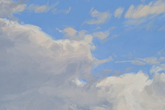Clouds over the sea, morning light