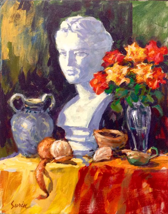 STILL LIFE WITH DIANA AND FLOWERS