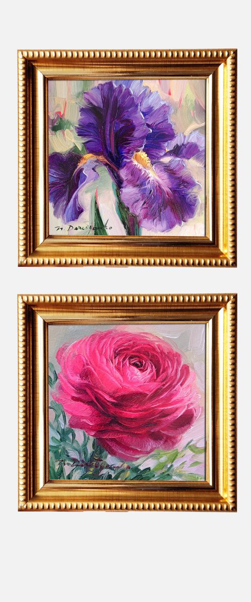 Iris Ranunculus by Nataly Derevyanko