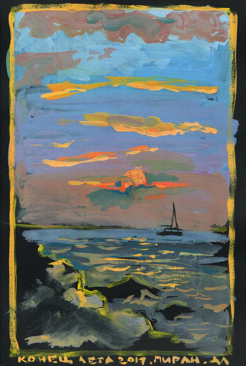 Sunset at sea by Sasha Makieva