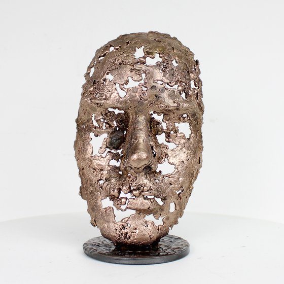 A Tear 96-22 – Bronze Lace Face Sculpture
