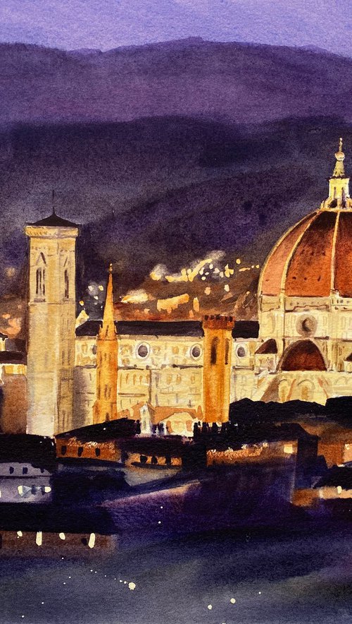 Evening Florence by Alla Semenova