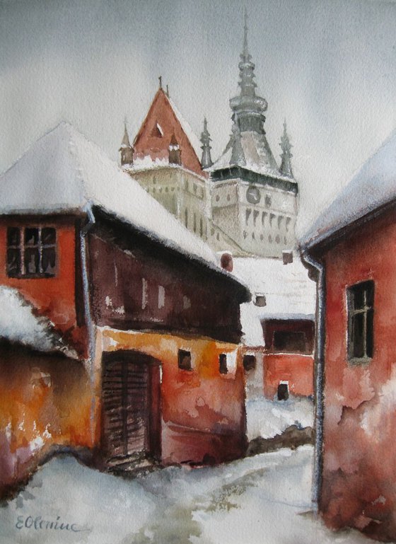 Winter in the medieval city