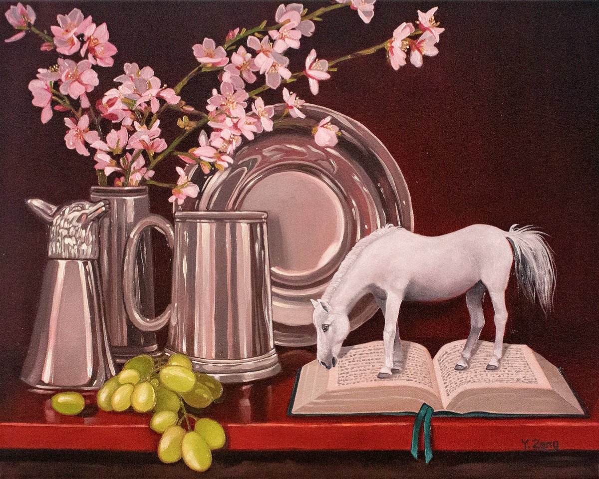 Miniature horse still life by Yue Zeng