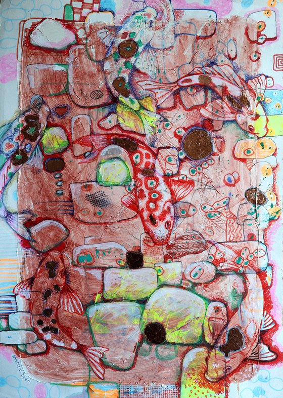 Fantasy with Flowers 334  paper 59x42cm