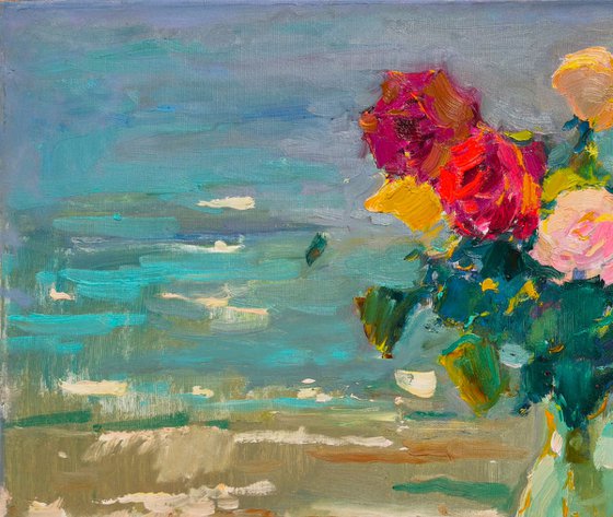 Roses Near the Sea