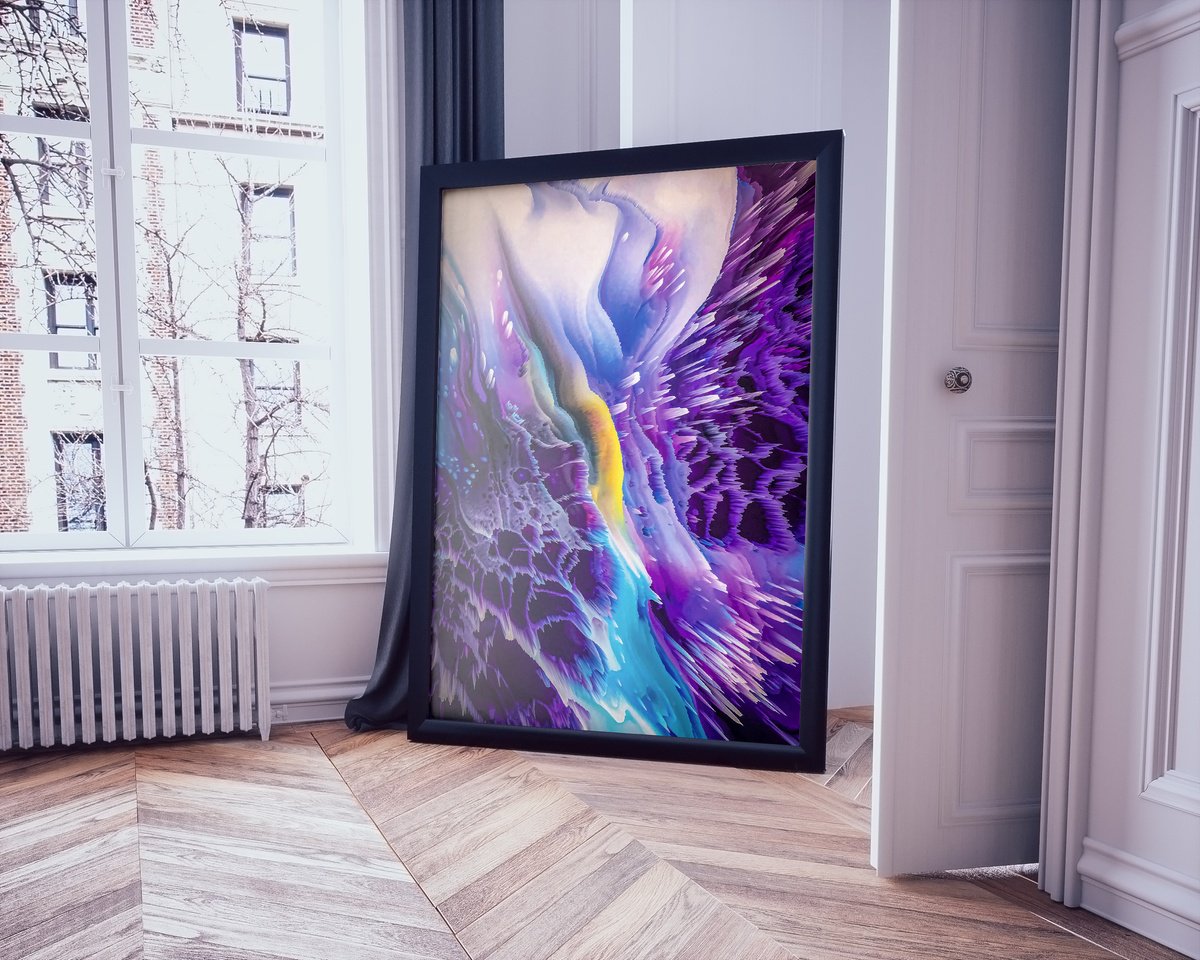 Organic Abstract Giclee Print By Sarah Pena, 16 X 22", Universe Waves, Original Artwork