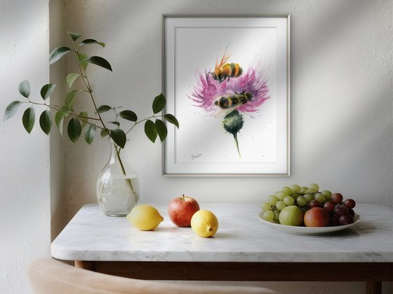Bees and Thistle