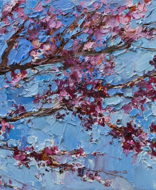 Flowering peach by Anastasiia Valiulina
