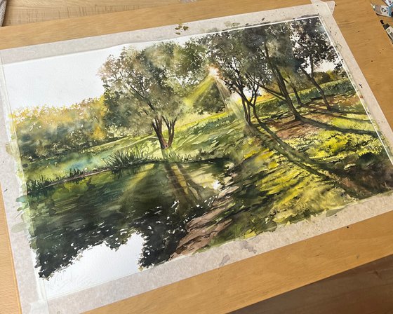 “Echoes of Golden Hour“ 56x35 cm