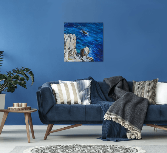 Nizza, Côte d'Azur AIVAZOVSKY INSPIRED NAUTICAL OIL ART OIL SEASCAPE LIVING ROOM WALL ART MARINE PAINTING, NAUTICAL ART