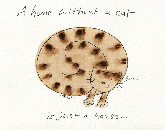 A home without a cat..... coffee colour design