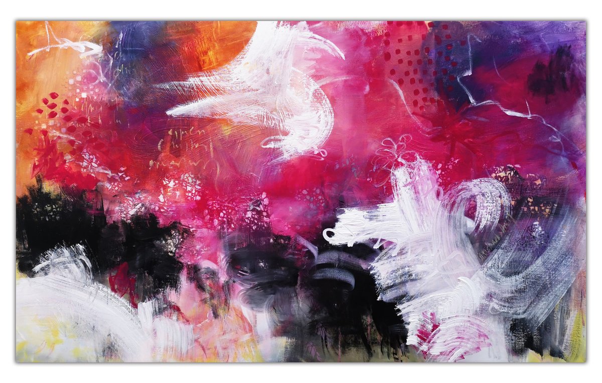 Abstract Acrylic Painting By Andrada Anghel, 60 X 36, A Curious Amalgam, Original Artwork