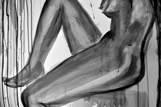 Sorrow, Nude Model in Profile