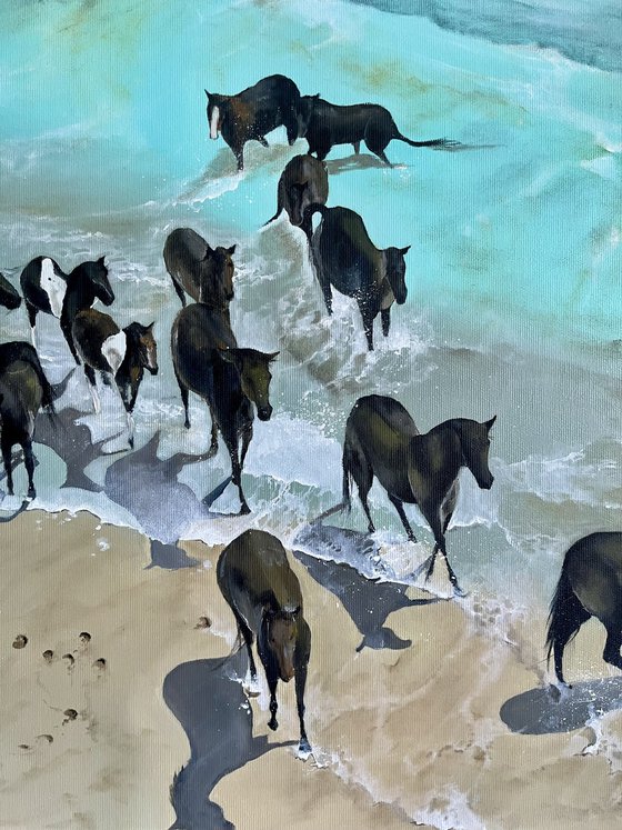 Wild horses 50x50 cm