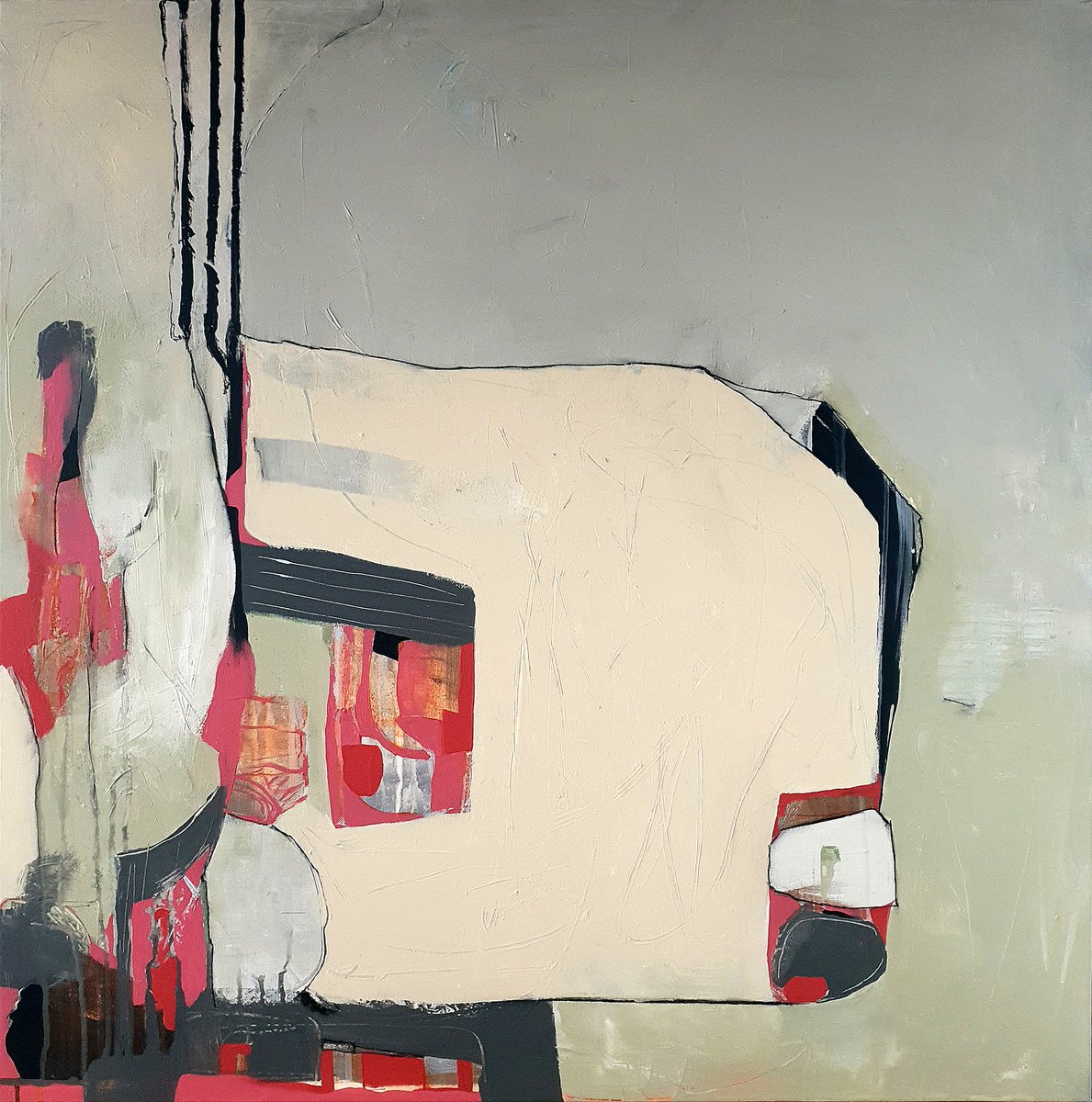 Abstract Acrylic Painting By Iulia Paun, 31 X 31, Clear Path, Original Artwork