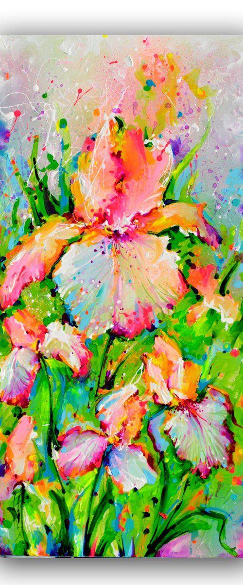 Iris Flower Field by Soos Roxana Gabriela