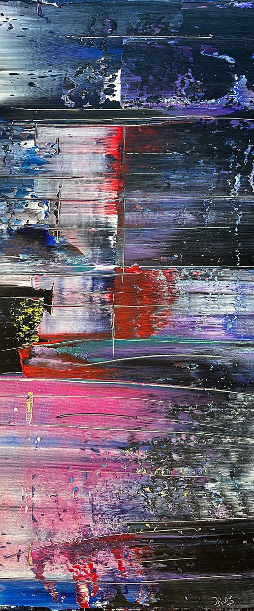 "Night Moves" - Original PMS Abstract Acrylic Painting On Canvas - 24" x 36" by Preston M. Smith (PMS)
