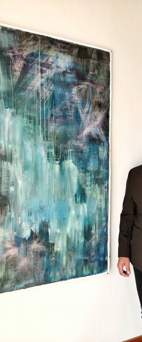 SERENITY - Contemporary Abstract Painting by Orvvet