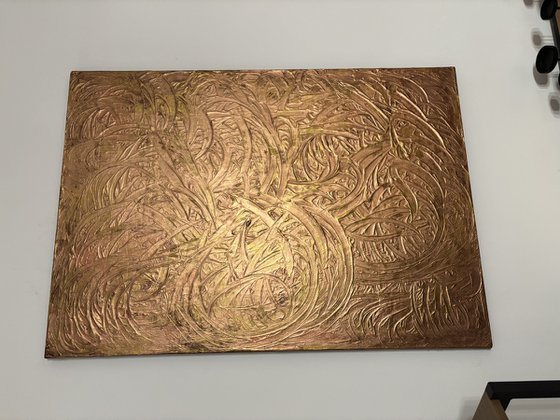 „GILDED ARABESQUE“ 100x70x2 cm
