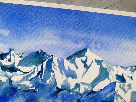 Moutain range painting